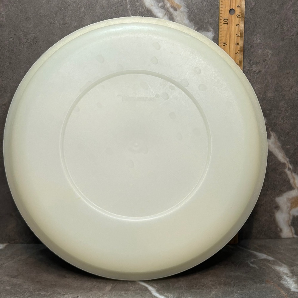Tupperware Divided Serving Tray 708-5 Almond Cream Veggie Chip Dip Platter Lid